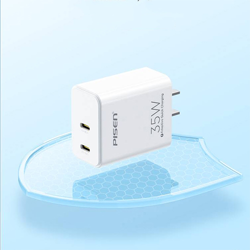 Củ sạc nhanh Pisen 2 cổng USB-C 35W (DQ-02)