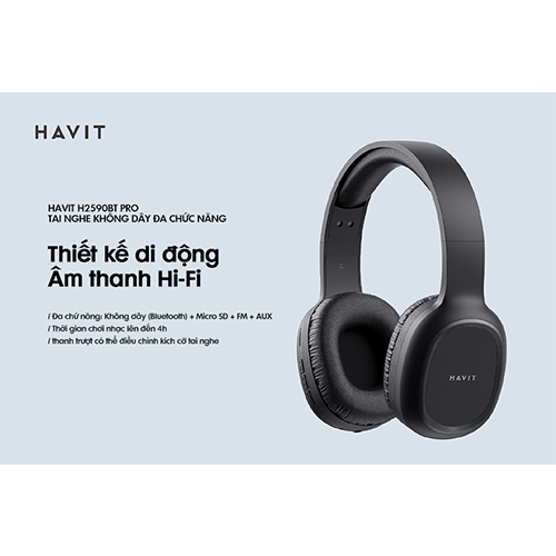 Tai nghe Bluetooth chụp tai Havit H2590BT Pro