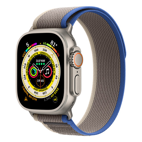 Dây đeo Apple Watch 49mm Blue/Gray Trail loop Band S/M