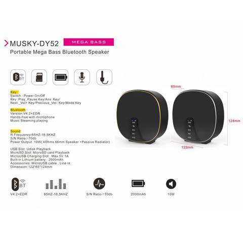 Loa Bluetooth Musky DY52