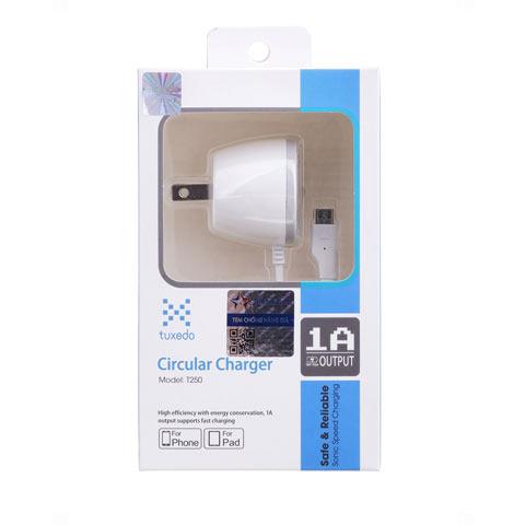 Sạc điện thoại Tuxedo 1A T250 Trắng (microUSB)