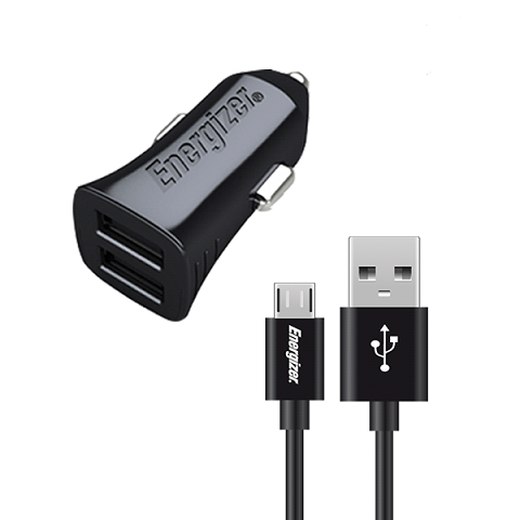 Sạc Energizer UL dùng cho ô tô Micro USB  2 cổng– DCA2CUMC3 -  