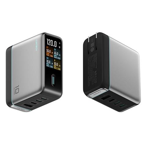 Bộ củ cáp sạc Cuktech GaN AD1204U 120W 4 cổng, kèm cáp Type C 1.5M