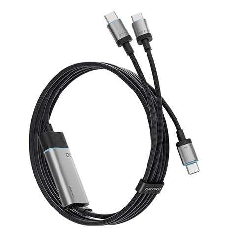 Cáp sạc Cuktech Type-C ra 2 Type-C C2C515 5A 100W 1.35M