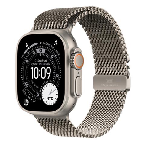Apple Watch Ultra 3 Viền Titan Cellular 49mm Dây Milanese S